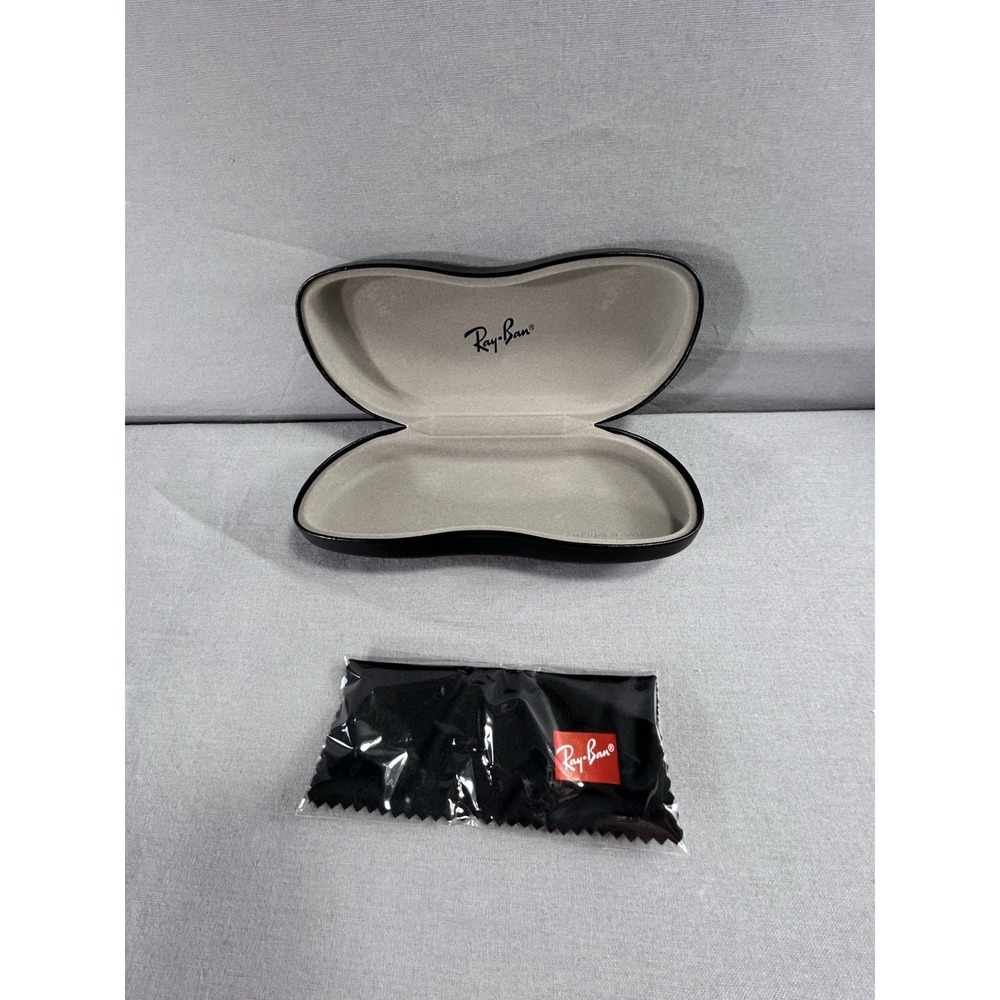 Ray Ban Eyeglasses Case and‎ Lens Cleaner Cloth 7"x3"x1 1/2" Sunglasses case